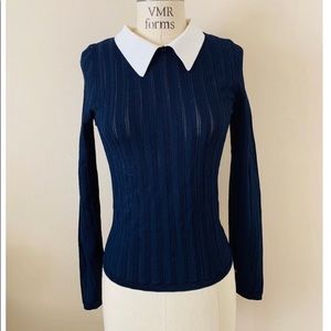 Sandro Navy Sweater Top Size 2